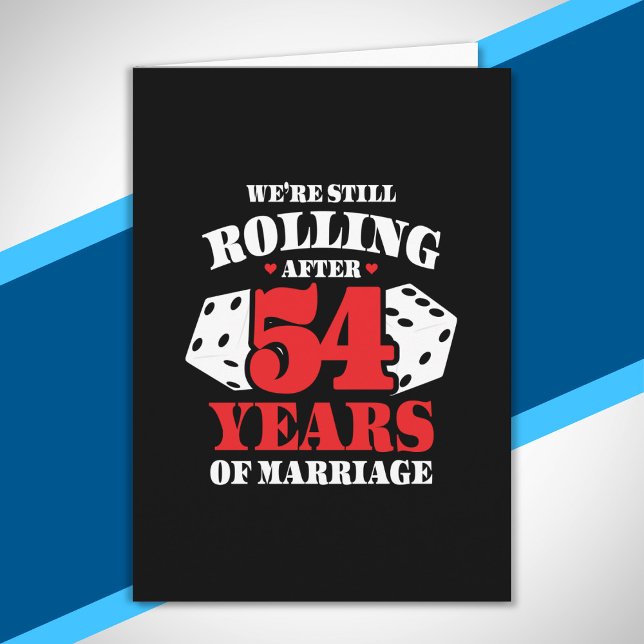 Funny 54th Anniversary Couples Married 54 Years Card (Creator Uploaded)