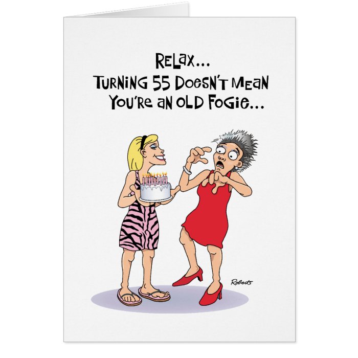 Funny 55th Birthday Wishes for Her Greeting Card | Zazzle