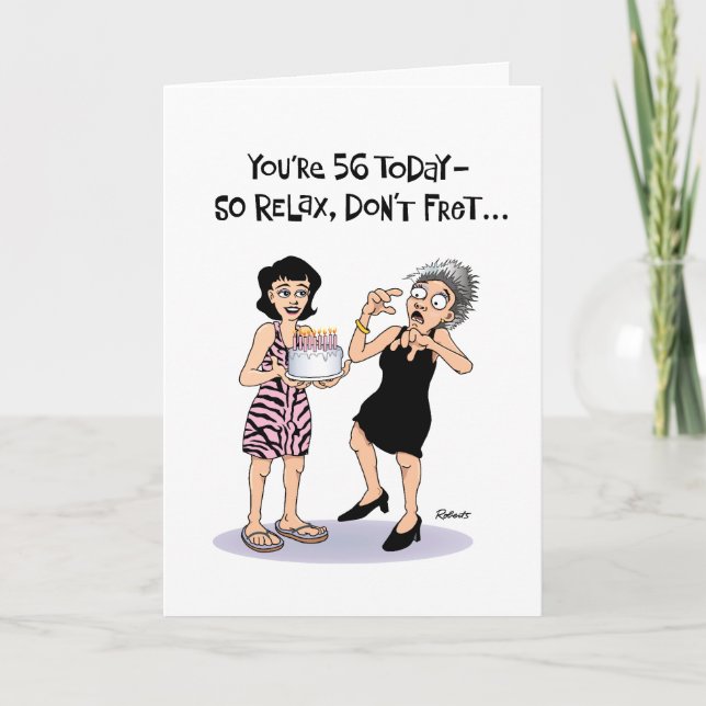 Funny 56th Birthday Card (Front)