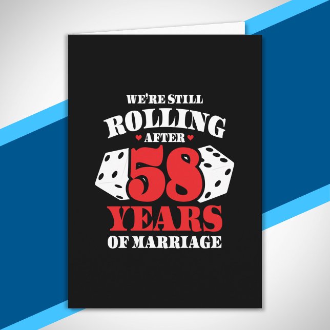 Funny 58th Anniversary Couples Married 58 Years Card (Creator Uploaded)