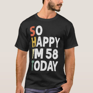 funny 59 Years Old Birthday Vintage So Happy Im 59 T-Shirt