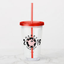 Funny 5 Cartoon Pig Year custom 2019 A Tumbler