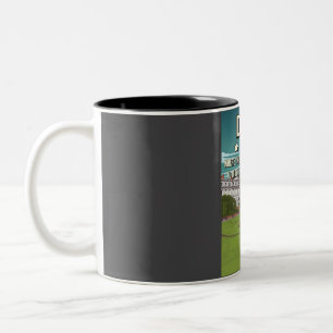 Funny 5 Star Dublin Ireland Travel Poster  Two-Tone Coffee Mug