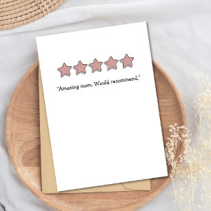 Funny 5-Star Review Mother's Day Holiday Card