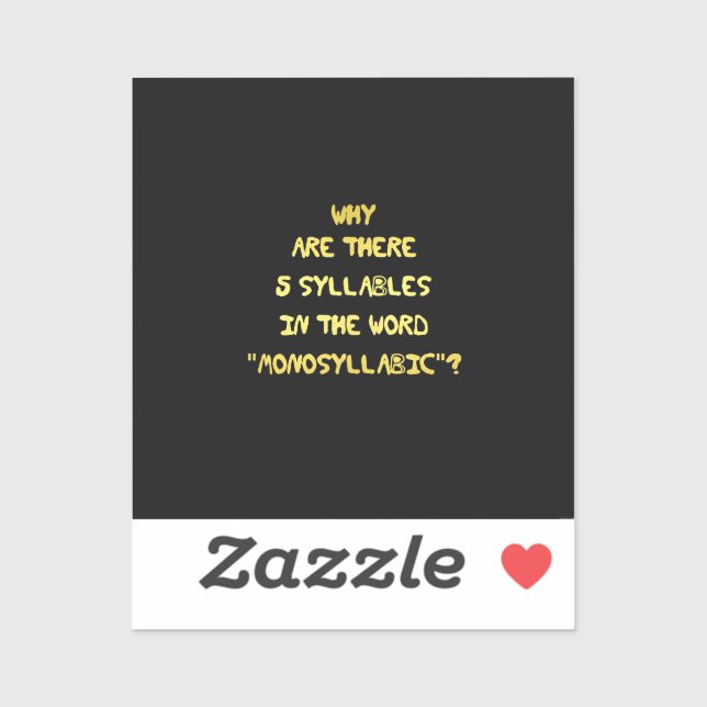 Funny 5 Syllable Spelling Joke (Sheet)