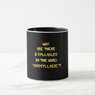 Funny 5 Syllable Spelling Joke Mug