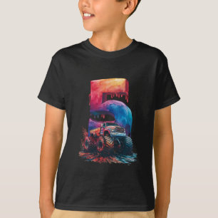 Funny 5th Birthday Blast Cool Monstrous Truck T-Shirt