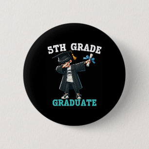 Funny 5th Grade Boys Graduation Grad Dabbing Cl Of 6 Cm Round Badge