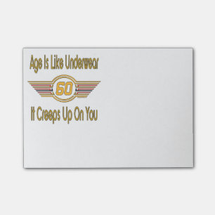 Funny 60th - Age Is Like Underwear Post-it Notes