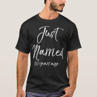 Funny 60th Anniversary Gifts Cute Just Married 60 T-Shirt