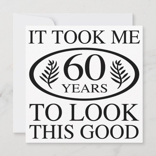Funny 60th Birthday Card (Front)