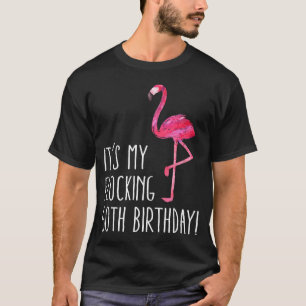 Funny 60Th Birthday Pink Watercolor Flamingo 60 T-Shirt