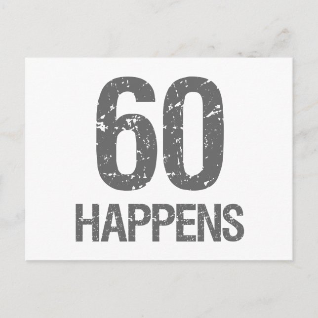 Funny 60th Birthday Postcard (Front)