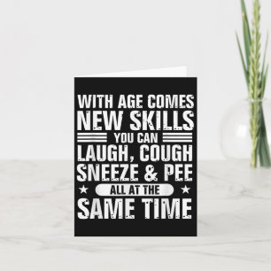 Funny 60th Birthday With Age Comes New Skills Humo Card