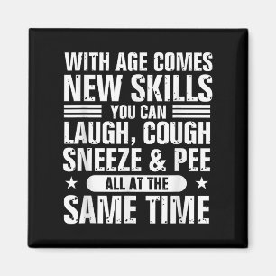 Funny 60th Birthday With Age Comes New Skills Humo Magnet