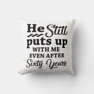 Funny 60th Wedding Anniversary Cushion