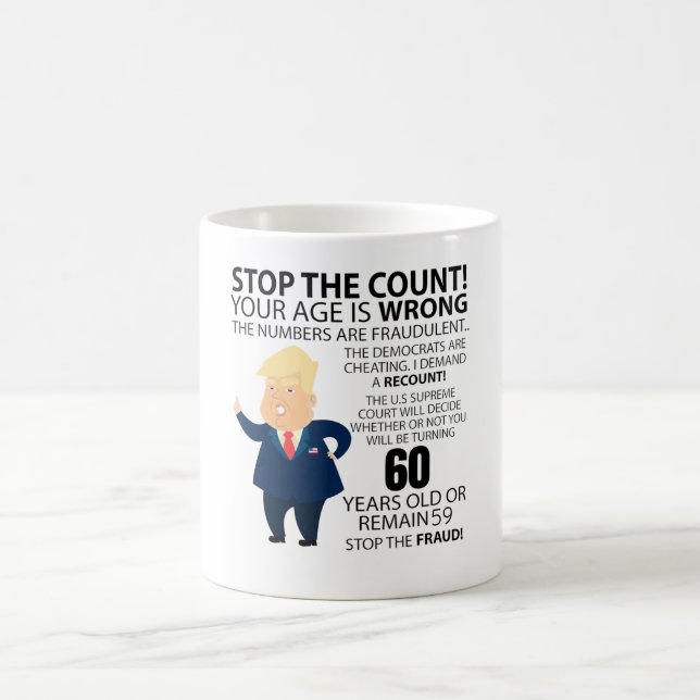 Funny 60th Year Birthday Present Happy Birth year Coffee Mug (Center)