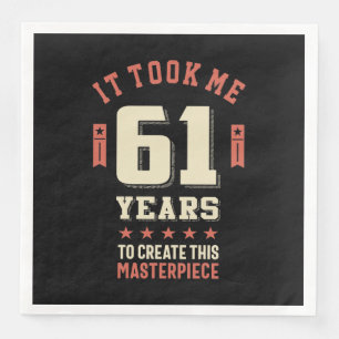 Funny 61 Years Old - 61st Birthday Gift Napkin