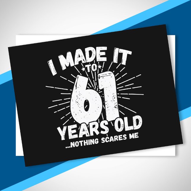Funny 61st Birthday Quote Sarcastic 61 Year Old Postcard (Creator Uploaded)