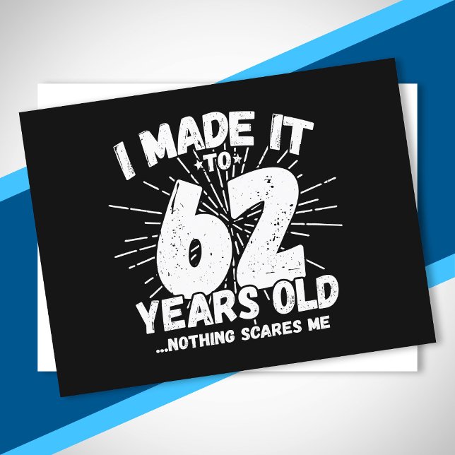 Funny 62nd Birthday Quote Sarcastic 62 Year Old Postcard (Creator Uploaded)