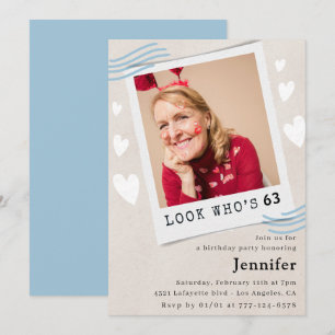 Funny 63rd birthday invitations Photo for her