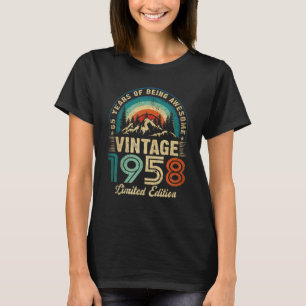 Funny 65 Years Old Vintage 1958 65th Birthday Gift T-Shirt