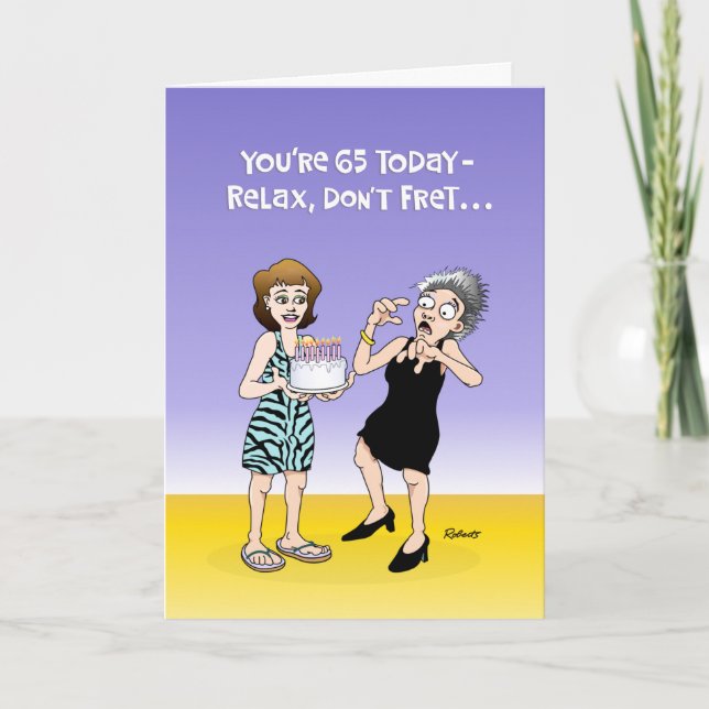 Funny 65th Birthday Card (Front)