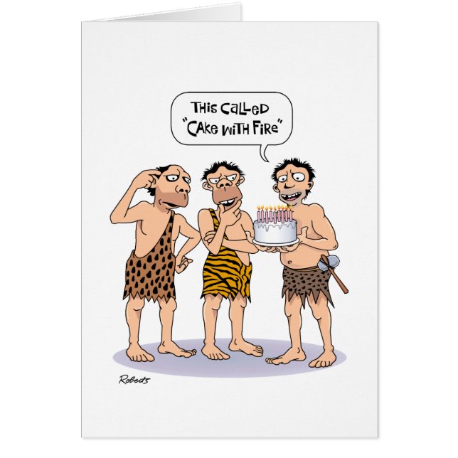 Funny 66th Cake with Fire (Front)