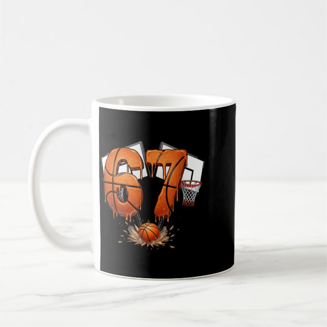 Funny 67 Basball Drip Number 67 Basball Coffee Mug (Left)