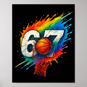 Funny 67 Basketball Six Seven 6 7 Meme 67 Poster