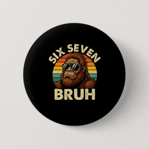 Funny 67 Bigfoot Vintage Six Seven Sasquatch Meme 6 Cm Round Badge