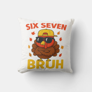 Funny 67 Bruh Turkey for Mens Boys Teens Kids, unn Cushion