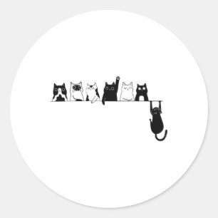 Funny 67 Cats Meme Teacher  Classic Round Sticker