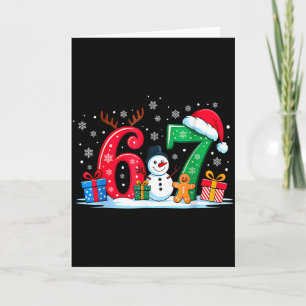 Funny 67 Christmas 6 7 Six Seven Meme 6 7 Matching Card