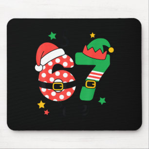 Funny 67 Christmas Costume Pajamas Holiday Outfit Mouse Pad