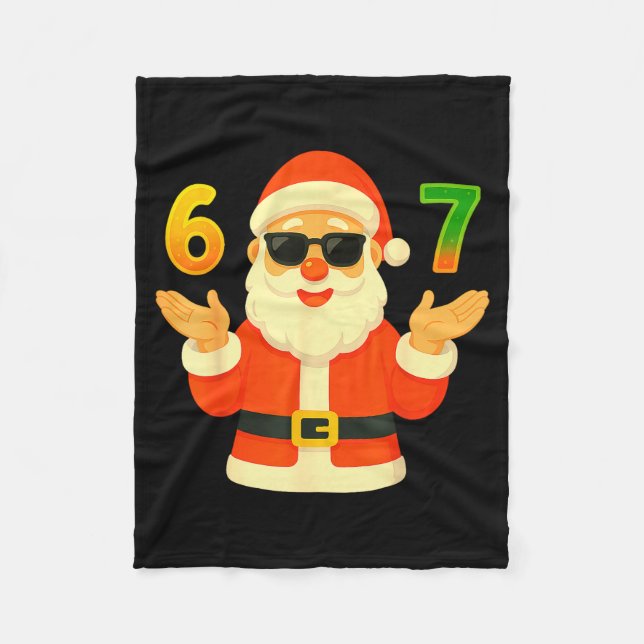 Funny 67 Christmas Design For Jolly Meme Fans  Fleece Blanket (Front)