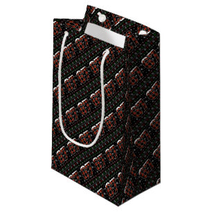 Funny “67” Christmas Meme – Red & Green Plaid Small Gift Bag