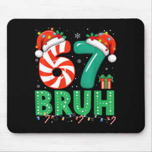 Funny 67 Christmas Pajama Xmas Six Seven Meme 6-7  Mouse Pad
