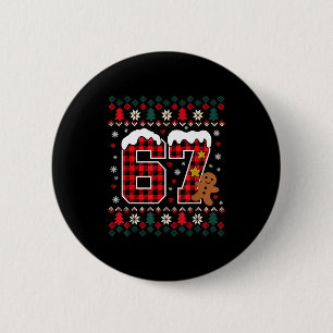 Funny 67 Christmas Pajamas Shirt Six Seven Meme Br 6 Cm Round Badge