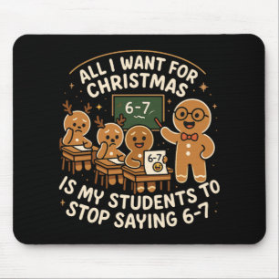 Funny 67 Christmas Pajamas Shirt Six Seven Meme Br Mouse Pad