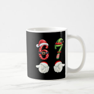 Funny 67 Christmas Pajamas Six Seven Meme 6 7 Elf  Coffee Mug