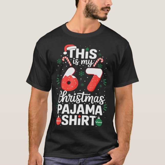 Funny 67 Christmas Pyjamas Shirt Six Seven Meme Br (Front)