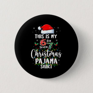 Funny 67 Christmas Pyjamas Shirt Six Seven Meme Br 6 Cm Round Badge