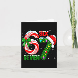 Funny 67 Christmas Shirts Boys Kids 6 7 Meme Pajam Card