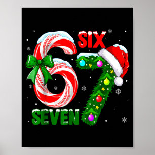 Funny 67 Christmas Shirts Boys Kids 6 7 Meme Pajam Poster