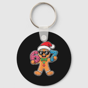 Funny 67 Christmas Six Seven Meme Xmas Gingerbread Key Ring
