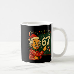 Funny 67 Christmas Sweater Design With Snowflakes  Coffee Mug