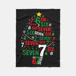 Funny 67 Christmas Tree Six Seven Xmas  Fleece Blanket