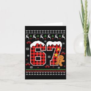 Funny 67 Christmas Ugly Pajamas Six Seven Meme Bra Card