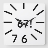 funny 67 clock